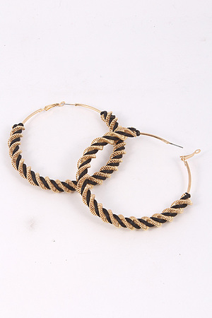 Chain Twisted Hoop Earring 5ABG8